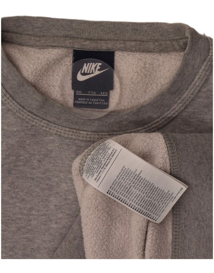 Nike Mens Sweatshirt Jumper 2XL Grey Cotton