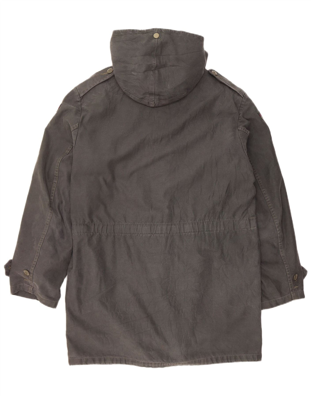Vintage Mens Hooded Parka Jacket UK 38 Medium Grey
