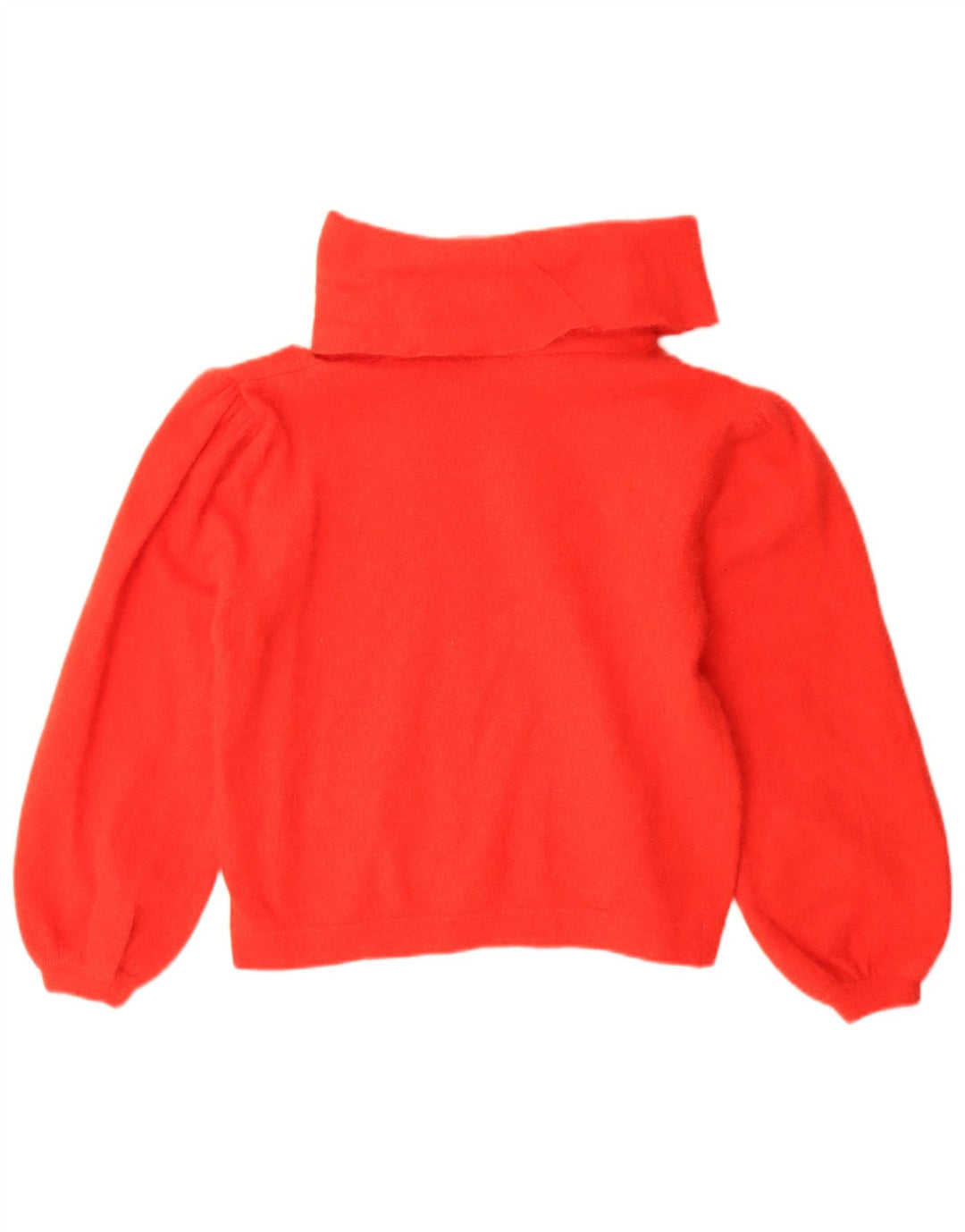 Vintage Womens Crop Roll Neck Jumper Sweater IT 48 XL Red
