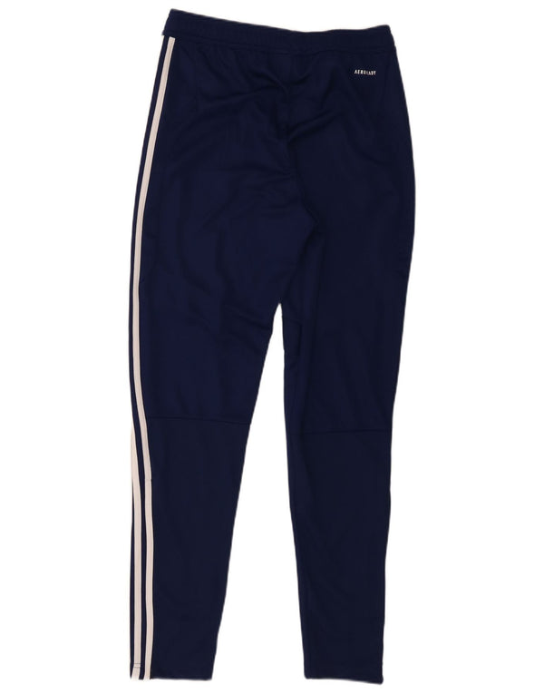 Adidas Boys Aeroready Tracksuit Trousers 13-14 Years Navy Blue Polyester