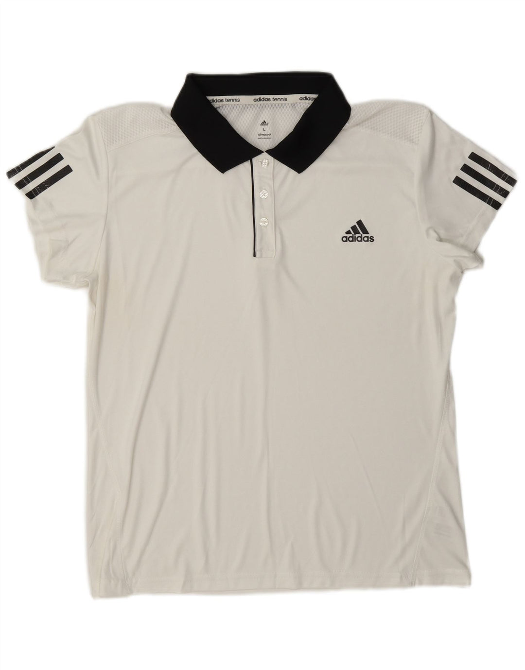 Adidas Womens Climacool Rugby Polo Shirt UK 16 Large White Polyester