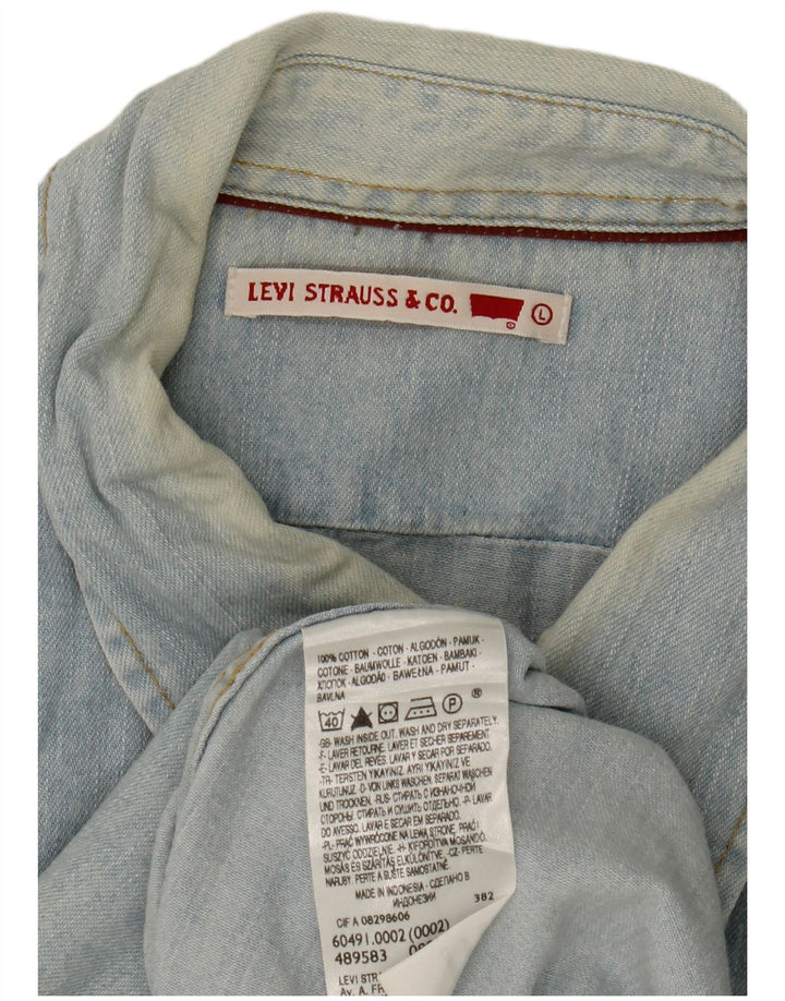 Levi's Mens Denim Shirt Large Blue Cotton