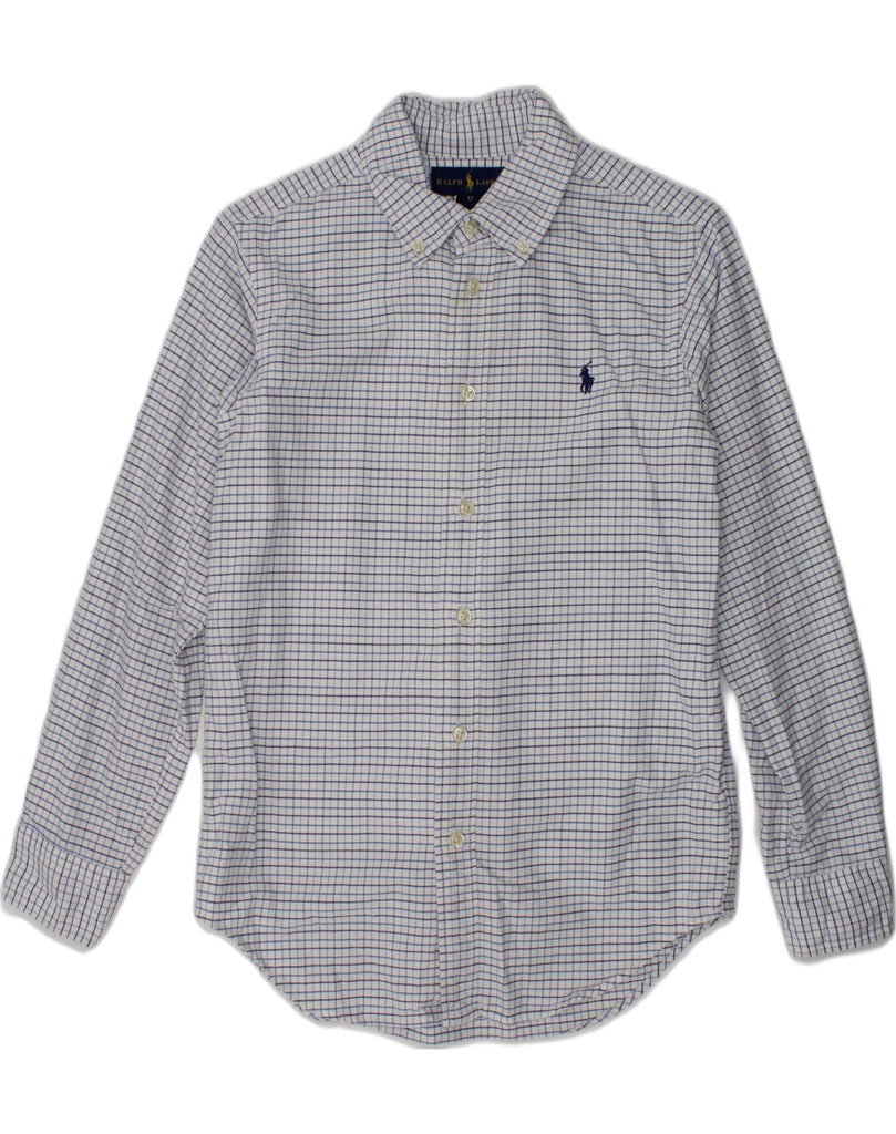 RALPH LAUREN Boys Shirt 11-12 Years Grey Check Cotton | Vintage Ralph Lauren | Thrift | Second-Hand Ralph Lauren | Used Clothing | Messina Hembry 