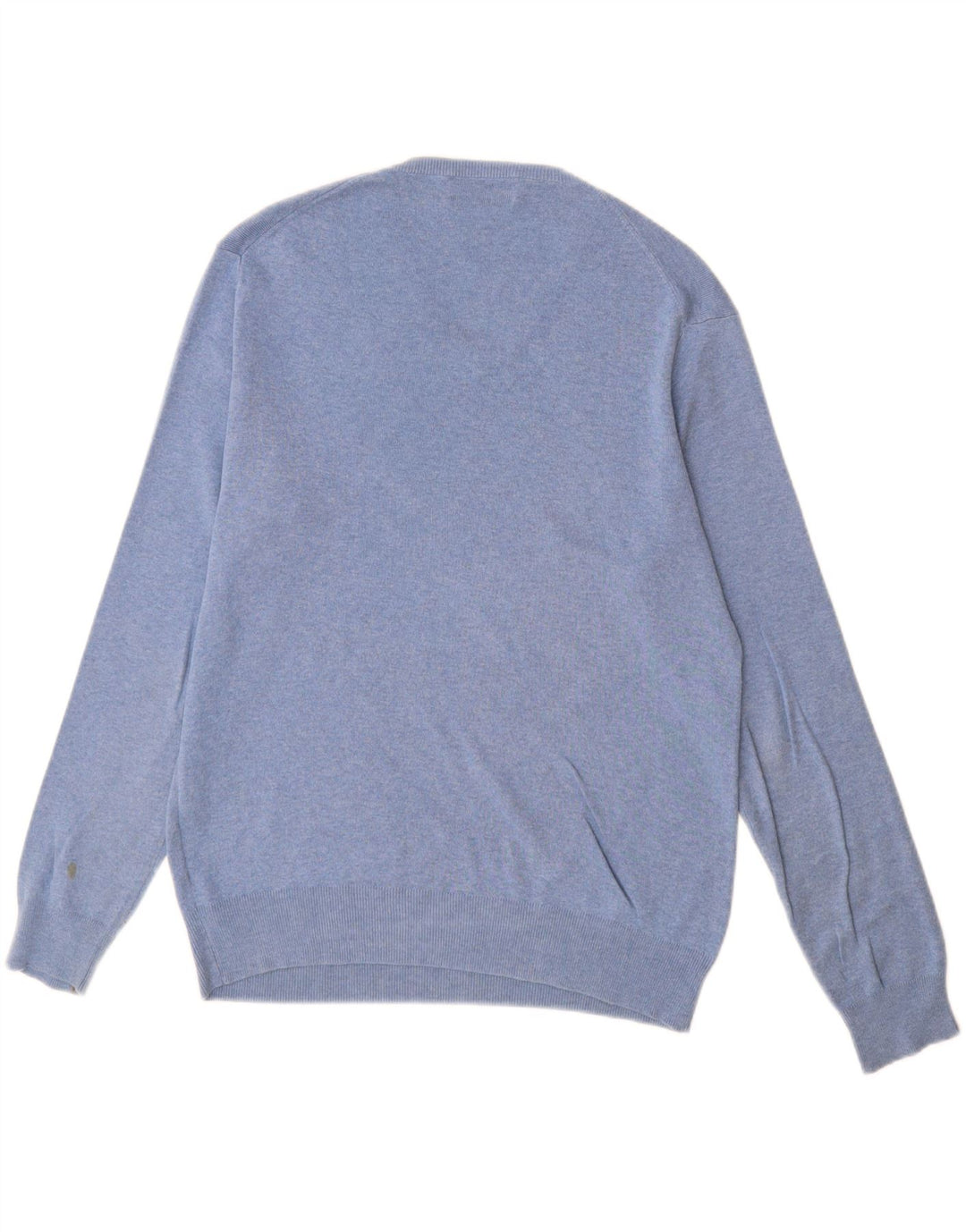 Polo Ralph Lauren Mens V-Neck Jumper Sweater Medium Blue Cotton