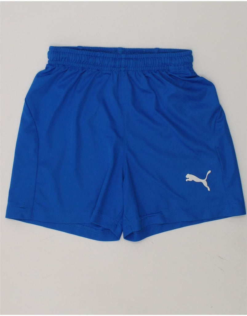 PUMA Boys Sport Shorts 7-8 Years Blue Polyester | Vintage Puma | Thrift | Second-Hand Puma | Used Clothing | Messina Hembry 