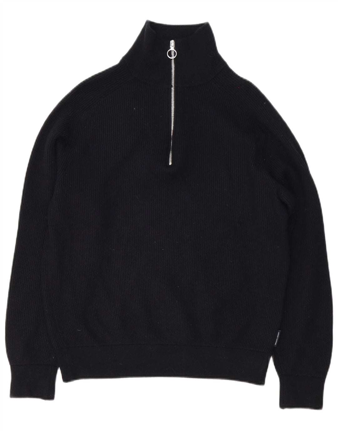 Armani Exchange Mens Zip Neck Jumper Sweater Large Black Cotton