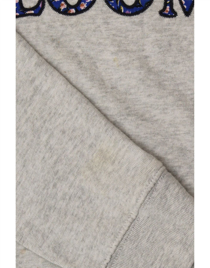 Marks & Spencer Womens Graphic Sweatshirt Jumper UK 10 Small Grey Flecked