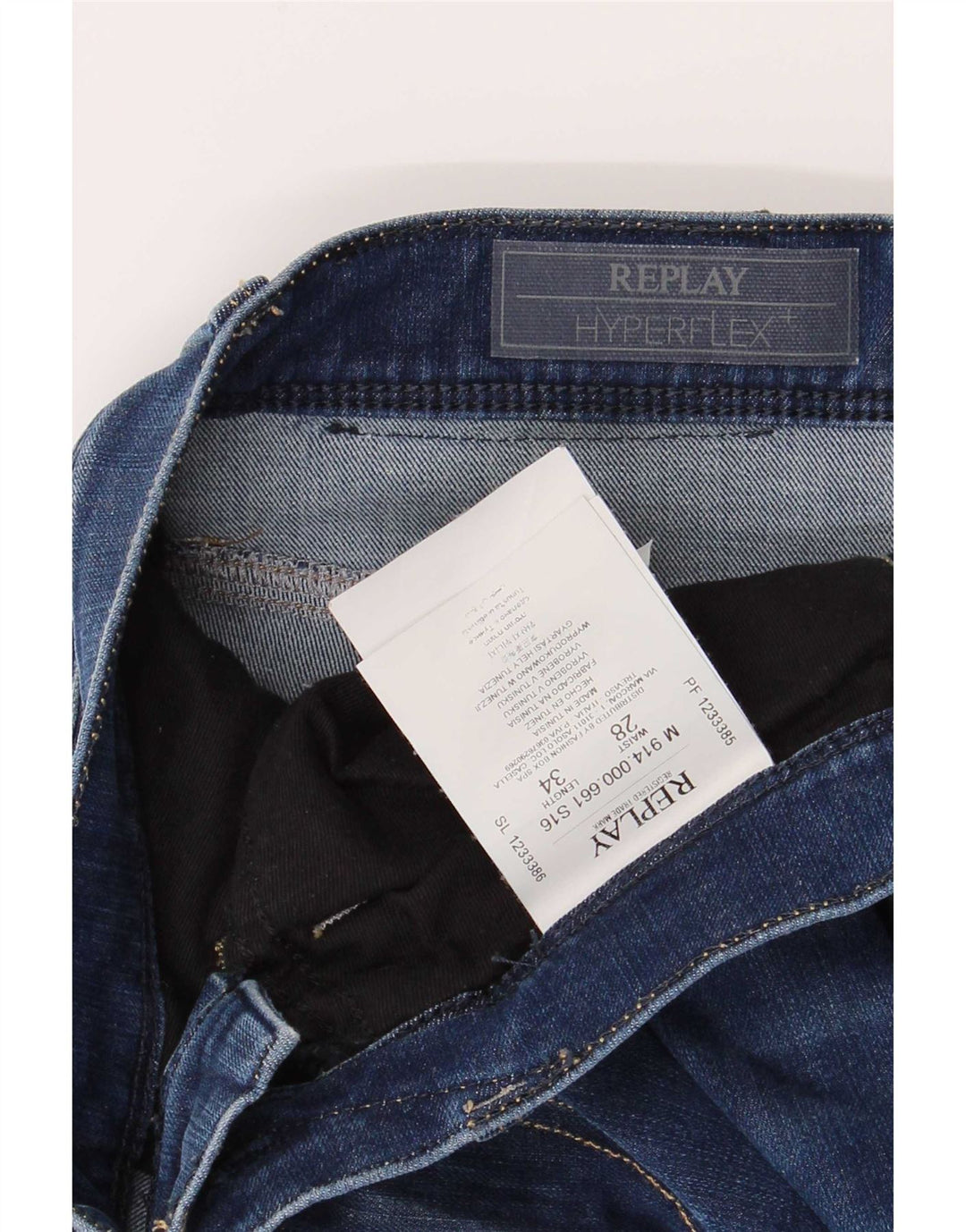 Replay Mens Slim Jeans W28 L30 Blue Cotton