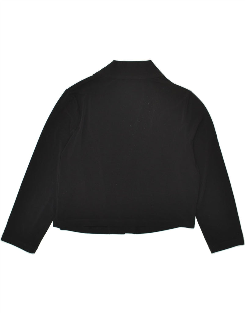 CALVIN KLEIN Womens Crop Open Blazer Jacket UK 12 Medium Black | Vintage Calvin Klein | Thrift | Second-Hand Calvin Klein | Used Clothing | Messina Hembry 