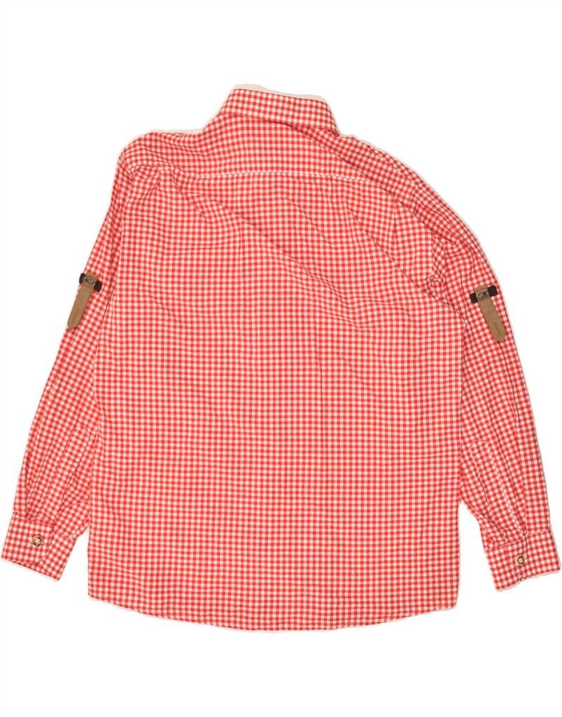 VINTAGE Mens Shirt Size 16 1/2 Large   Red Gingham Cotton | Vintage Vintage | Thrift | Second-Hand Vintage | Used Clothing | Messina Hembry 