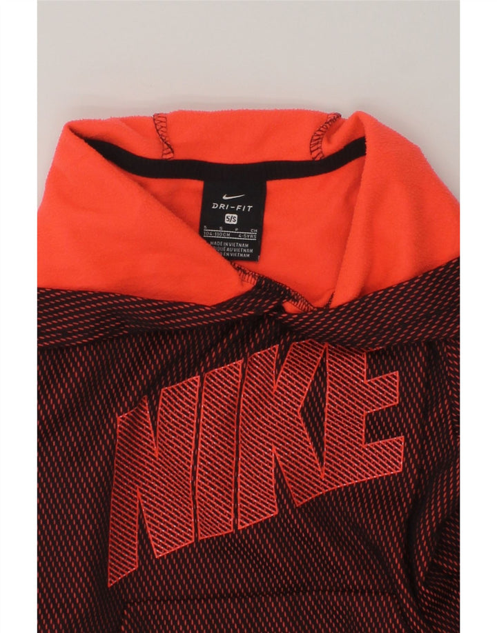NIKE Girls Dri Fit Graphic Hoodie Jumper 4-5 Years Small Maroon | Vintage Nike | Thrift | Second-Hand Nike | Used Clothing | Messina Hembry 