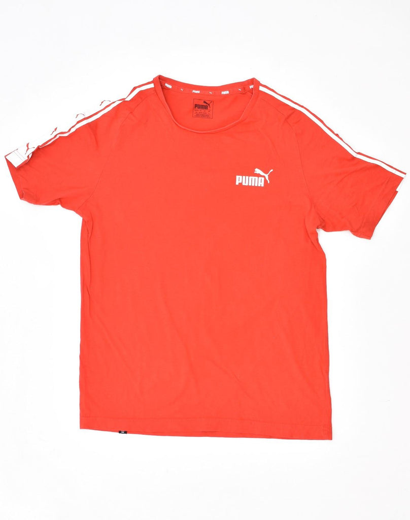 PUMA Mens T-Shirt Top Small Red Cotton | Vintage | Thrift | Second-Hand | Used Clothing | Messina Hembry 