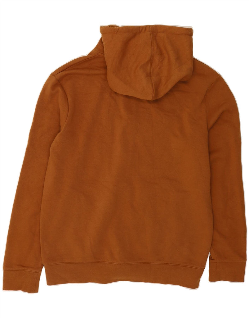 JULES Mens Regular Fit Zip Hoodie Sweater Medium Brown Cotton Vintage Jules and Second-Hand Jules from Messina Hembry 