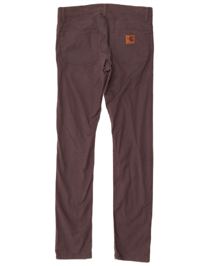 Carhartt Mens Slim Casual Trousers W32 L34 Grey Cotton