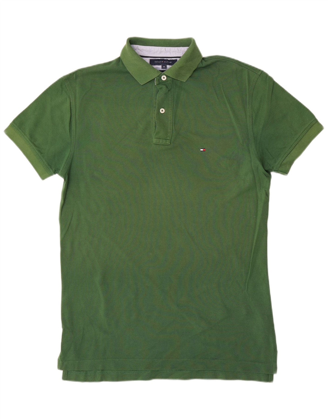 Tommy Hilfiger Mens Polo Shirt Medium Green Cotton