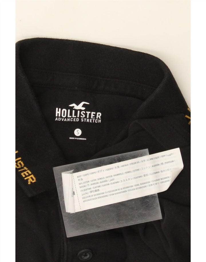Hollister Mens Polo Shirt Small Black Cotton