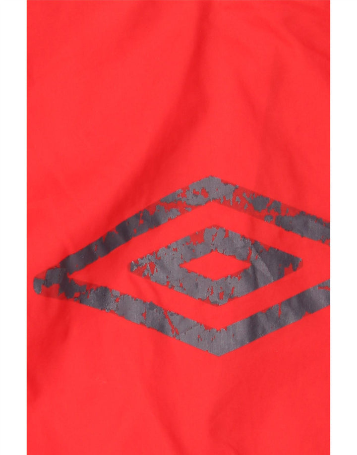 Umbro Boys Graphic Hooded Rain Jacket 13-14 Years Red