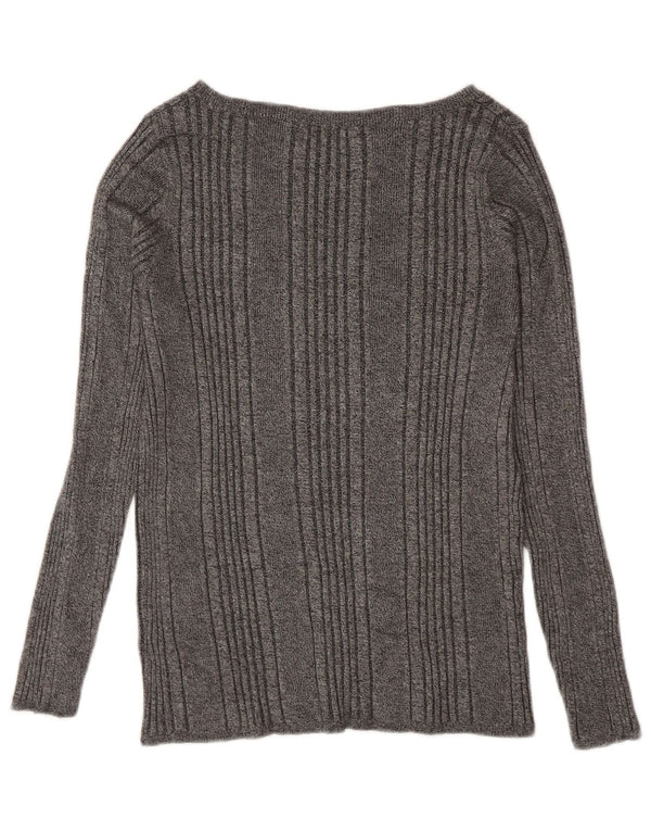 Marks & Spencer Womens Top Long Sleeve UK 18 XL Grey Viscose