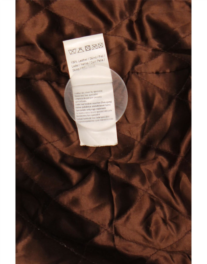 Vintage Mens Leather Jacket UK 40 Large Brown Leather