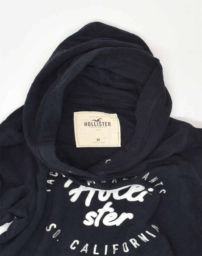 HOLLISTER Womens California Graphic Hoodie Jumper UK 12 Medium Navy Blue | Vintage Hollister | Thrift | Second-Hand Hollister | Used Clothing | Messina Hembry 