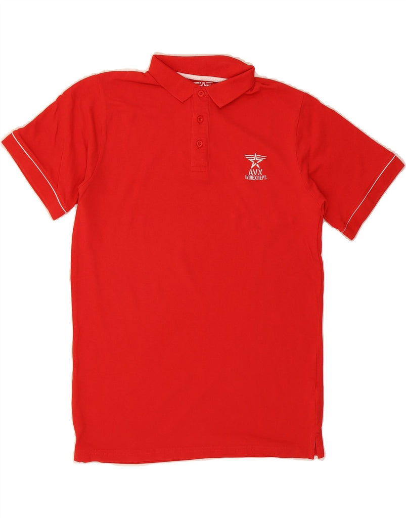 AVIREX Mens Polo Shirt Large Red Cotton Vintage Avirex and Second-Hand Avirex from Messina Hembry 