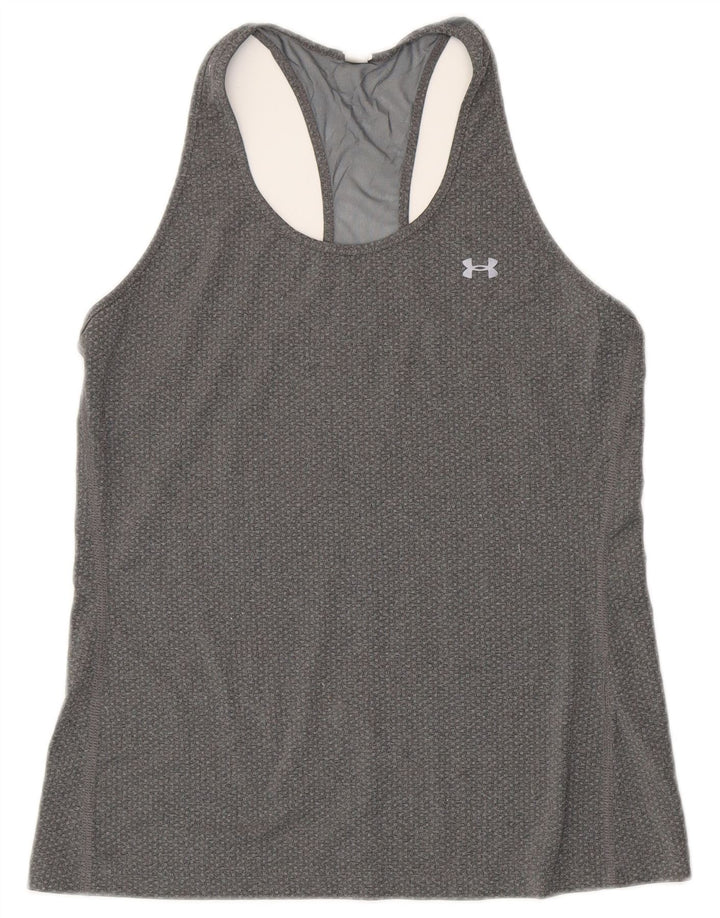 Under Armour Womens Heat Gear Vest Top UK 12 Medium Grey Polyester