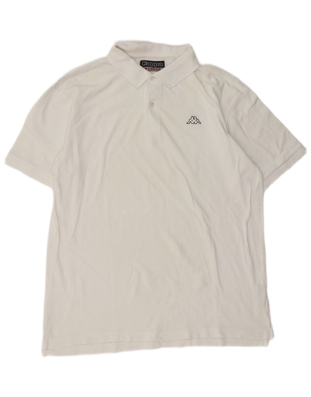 Kappa Mens Polo Shirt XL White Cotton