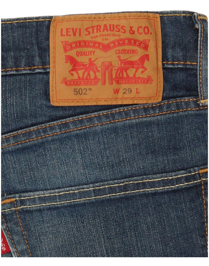 LEVI'S Mens 502 Denim Shorts W29 Small Blue