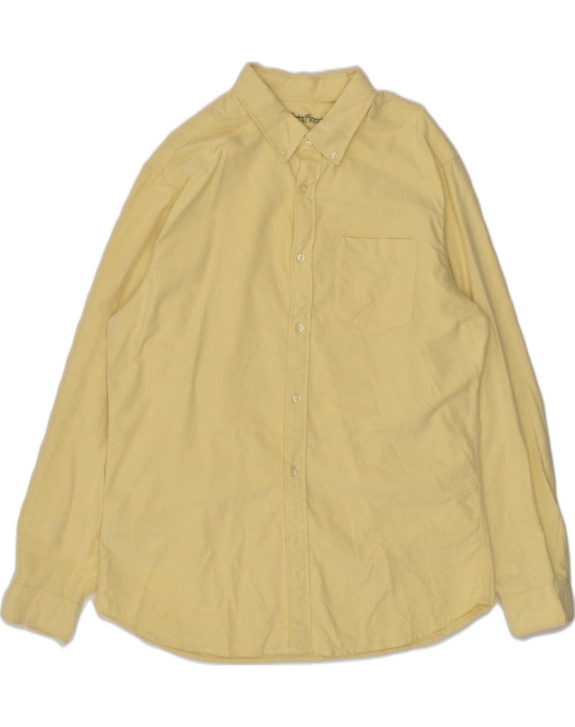 EDDIE BAUER Mens Classic Shirt Large Yellow Cotton | Vintage Eddie Bauer | Thrift | Second-Hand Eddie Bauer | Used Clothing | Messina Hembry 