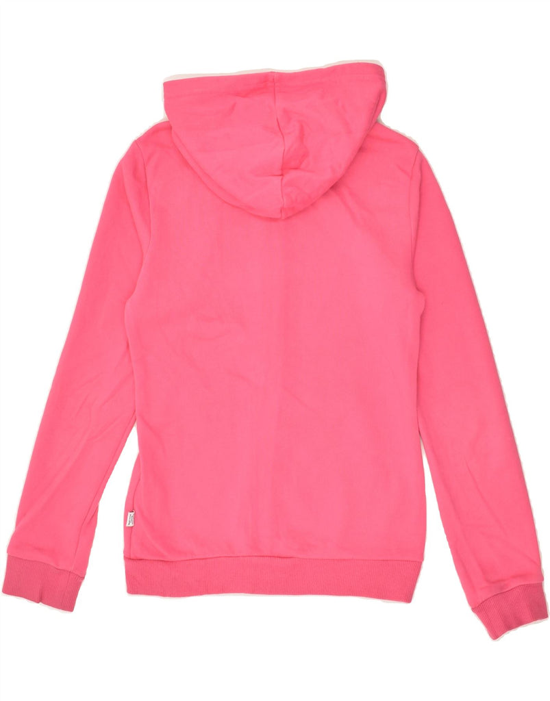 PUMA Girls Graphic Zip Hoodie Sweater 11-12 Years Large Pink Cotton | Vintage Puma | Thrift | Second-Hand Puma | Used Clothing | Messina Hembry 