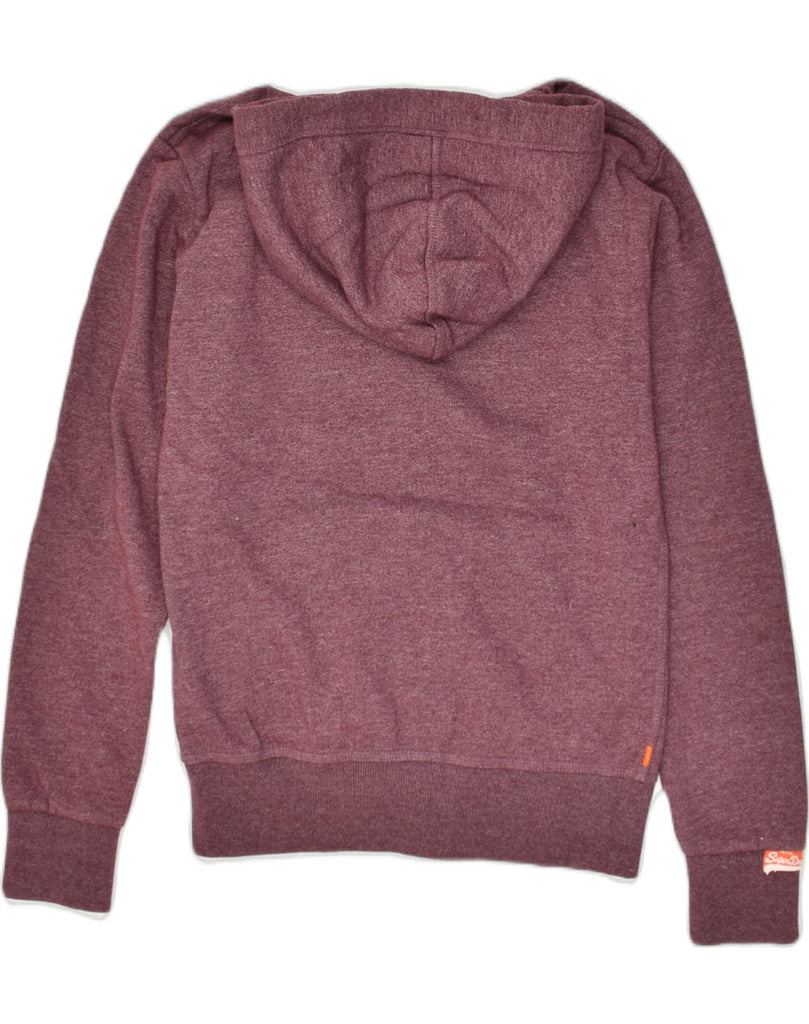 SUPERDRY Mens Zip Hoodie Sweater Small Burgundy Cotton | Vintage Superdry | Thrift | Second-Hand Superdry | Used Clothing | Messina Hembry 