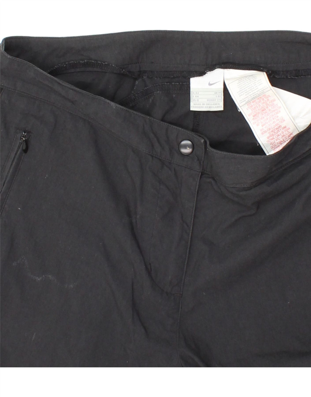 NIKE Womens Joggers Capri Trousers UK 14 Large W34 L21 Black Polyester Vintage Nike and Second-Hand Nike from Messina Hembry 