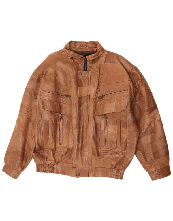 Missoni Mens Leather Jacket UK 42 XL Brown