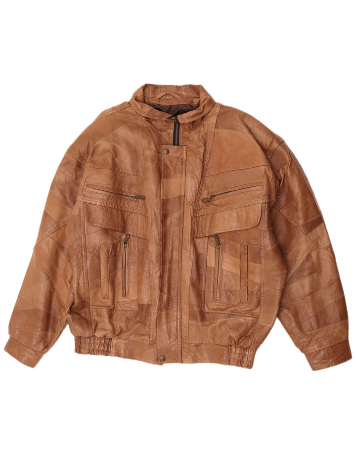 Missoni Mens Leather Jacket UK 42 XL Brown