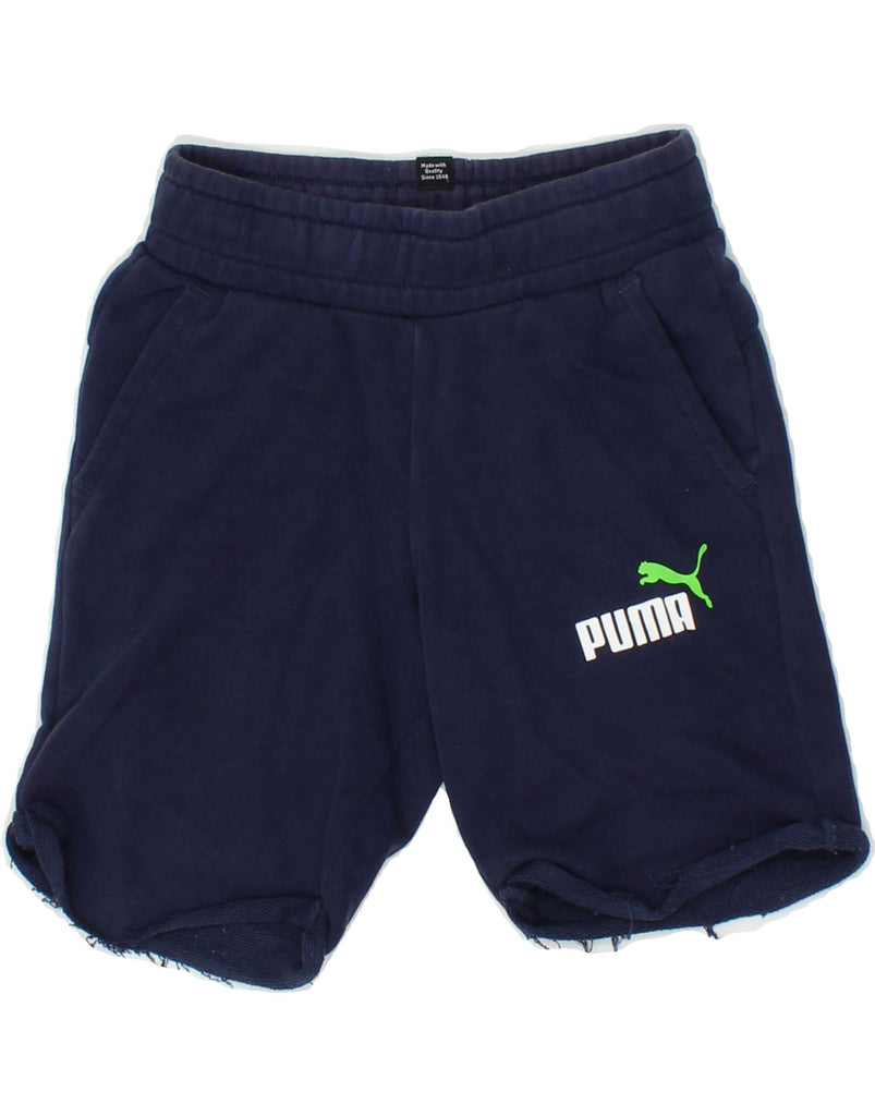 PUMA Boys Graphic Sport Shorts 5-6 Years Navy Blue | Vintage Puma | Thrift | Second-Hand Puma | Used Clothing | Messina Hembry 