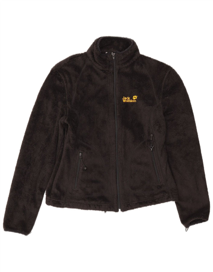 Jack Wolfskin Womens Fleece Jacket UK 10 Small  Black Polyester