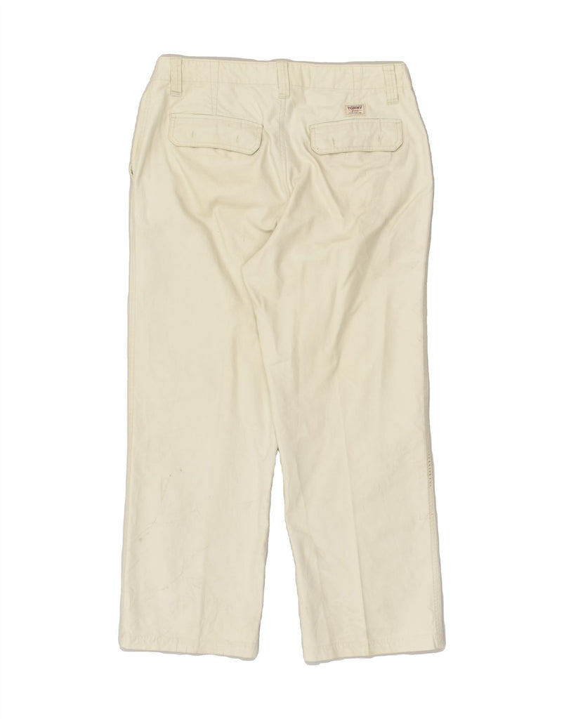 TOMMY HILFIGER Mens Straight Chino Trousers W36 L32  Beige Cotton | Vintage Tommy Hilfiger | Thrift | Second-Hand Tommy Hilfiger | Used Clothing | Messina Hembry 