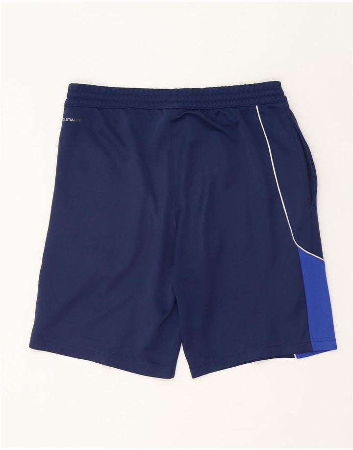 Adidas Mens Climalite Sport Shorts Small  Navy Blue Colourblock Polyester