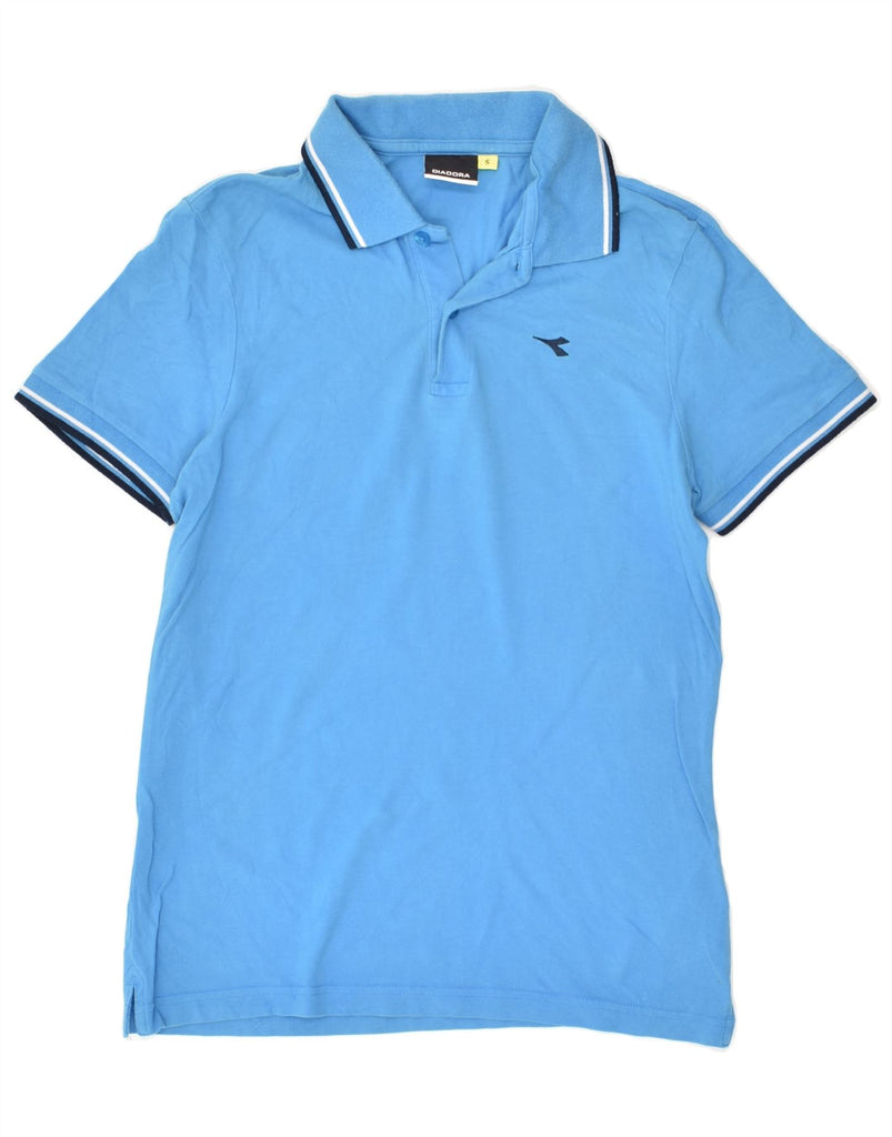 DIADORA Mens Polo Shirt Small Blue Cotton | Vintage Diadora | Thrift | Second-Hand Diadora | Used Clothing | Messina Hembry 