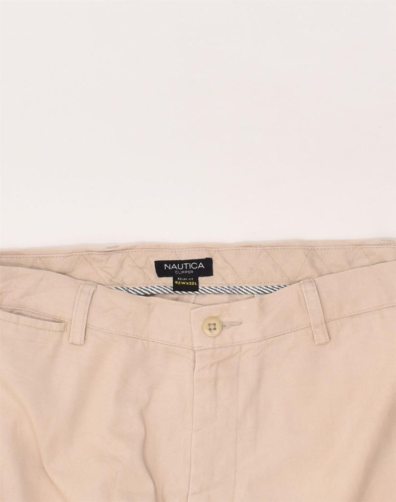 NAUTICA Mens Clipper Relaxed Fit Straight Chino Trousers W42 L32  Beige | Vintage Nautica | Thrift | Second-Hand Nautica | Used Clothing | Messina Hembry 