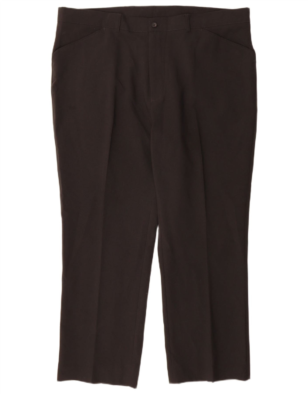 Farah Mens Straight Casual Trousers W42 L29 Black Polyester
