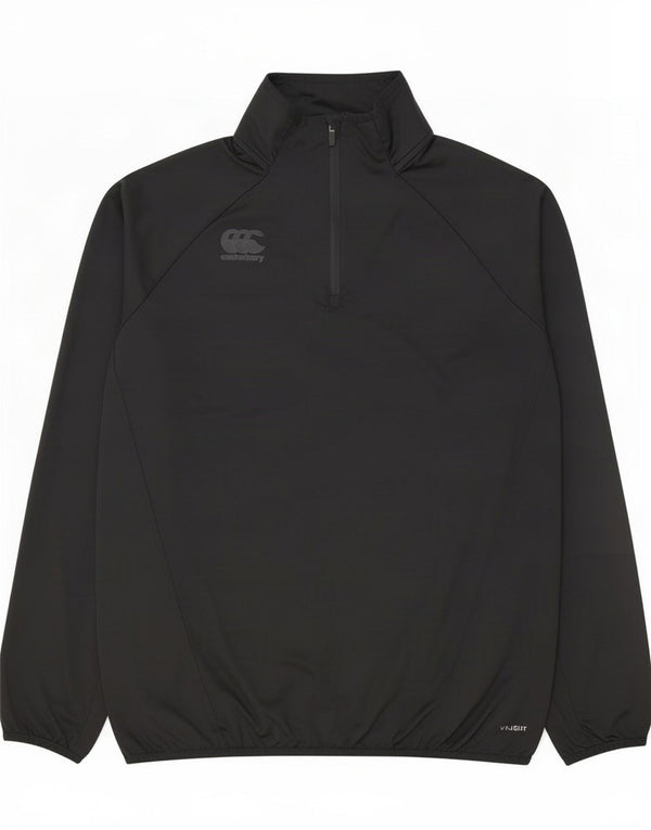 Canterbury Mens Zip Neck Pullover Tracksuit Top XL Black Polyester