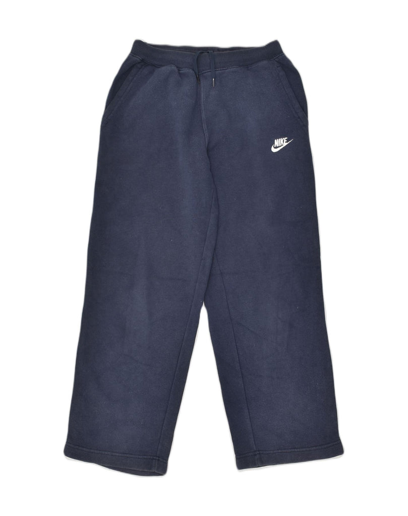 NIKE Boys Tracksuit Trousers 9-10 Years Medium Navy Blue Cotton | Vintage Nike | Thrift | Second-Hand Nike | Used Clothing | Messina Hembry 