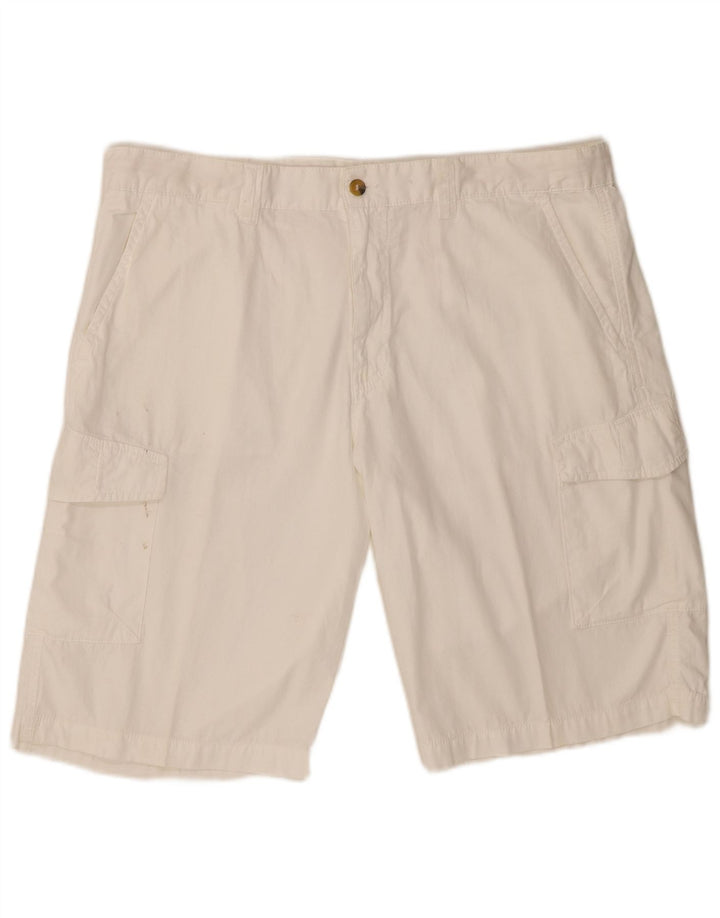 Slam Mens Cargo Shorts W38 XL White Cotton
