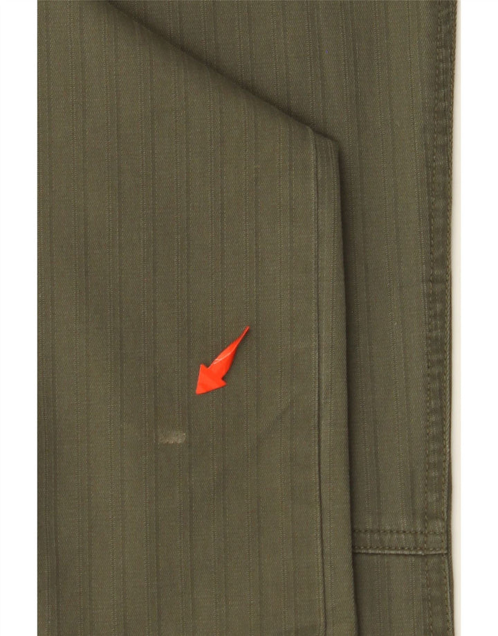 COLUMBIA Womens Straight Casual Trousers US 12 Large W34 L31 Khaki Striped