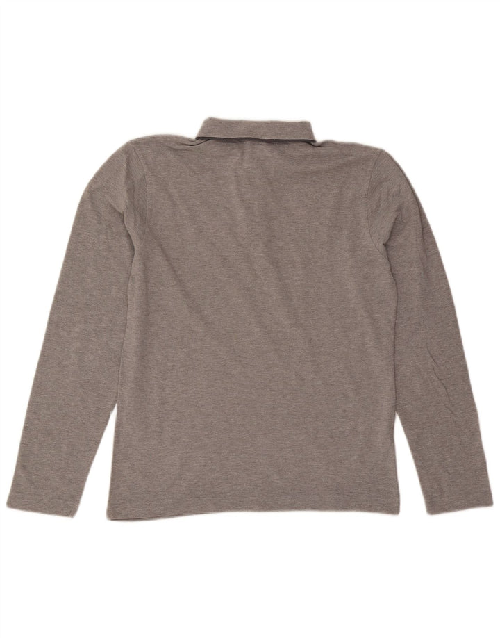 Calvin Klein Mens Long Sleeve Polo Shirt Small Grey