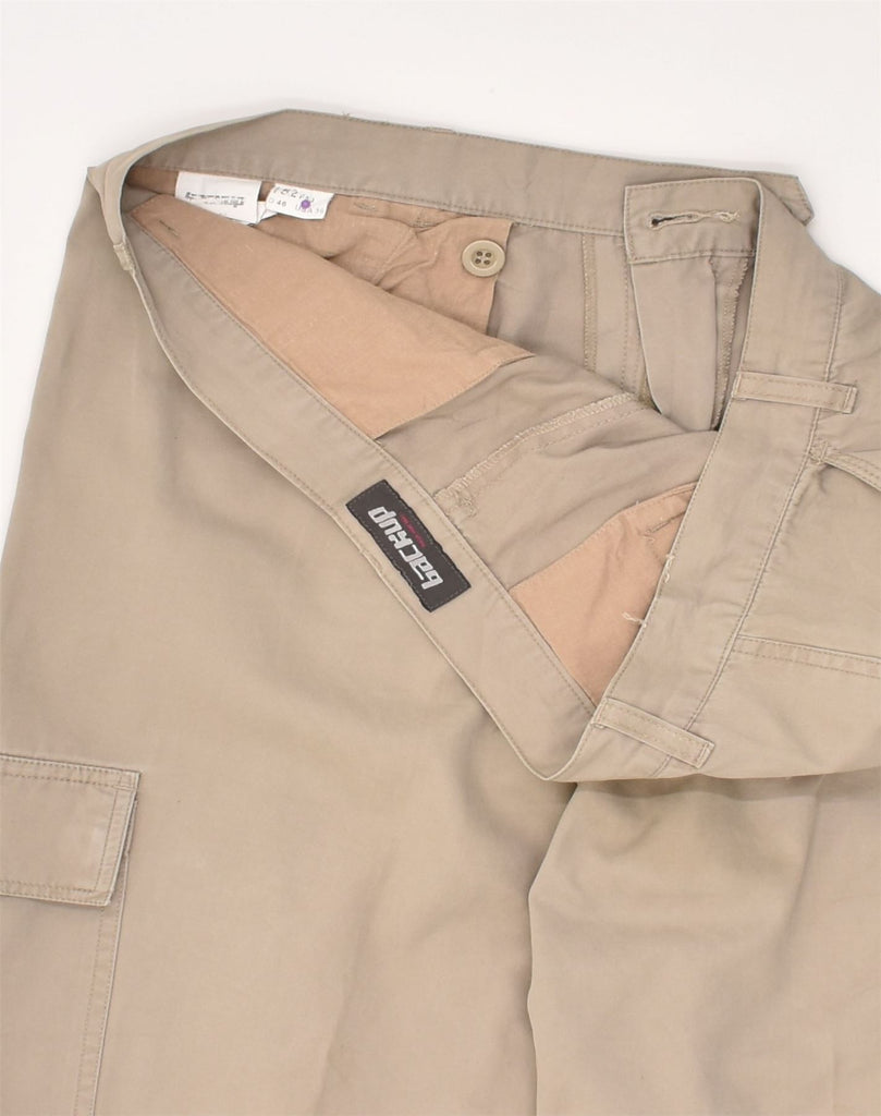 VINTAGE Mens Straight Cargo Trousers W36 L33  Beige Cotton | Vintage Vintage | Thrift | Second-Hand Vintage | Used Clothing | Messina Hembry 