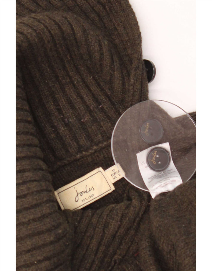 Joules Womens Crop Roll Neck Jumper Sweater UK 12 Medium Khaki Wool