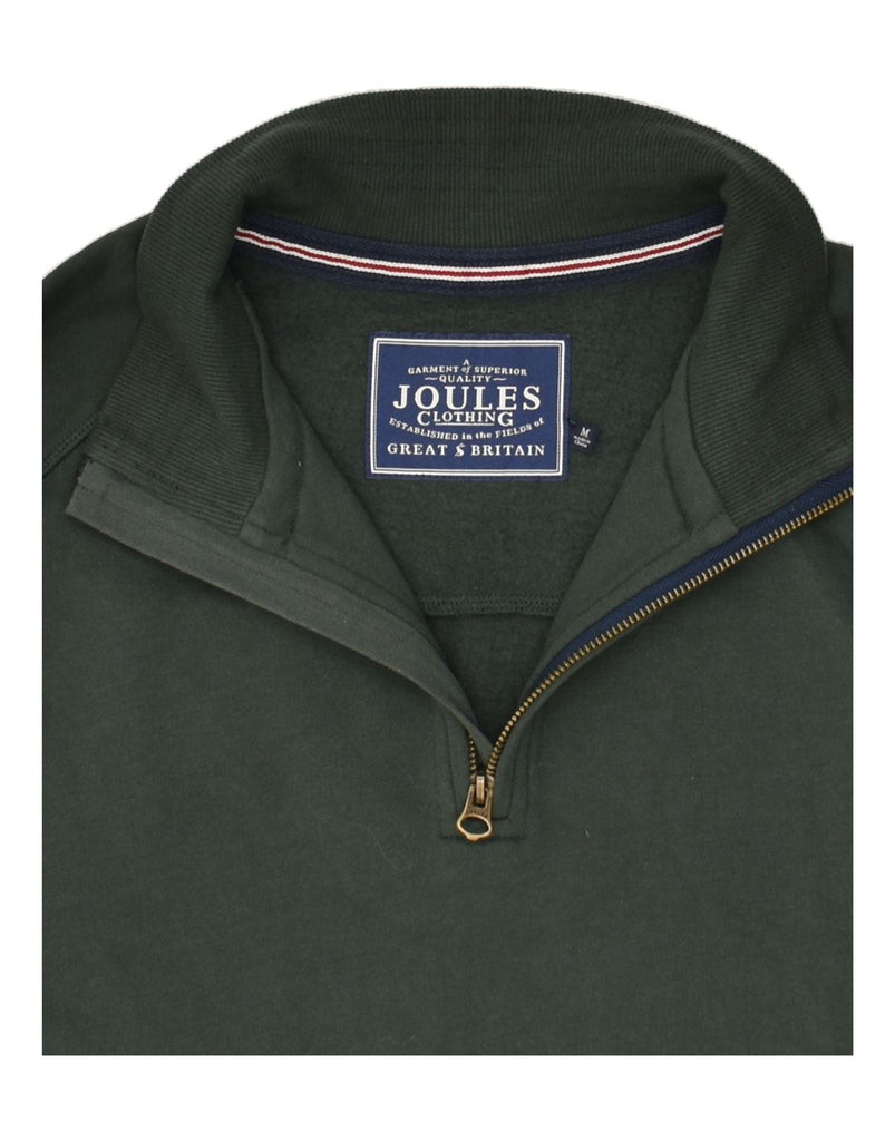 JOULES Mens Zip Neck Sweatshirt Jumper Medium Green Cotton | Vintage Joules | Thrift | Second-Hand Joules | Used Clothing | Messina Hembry 