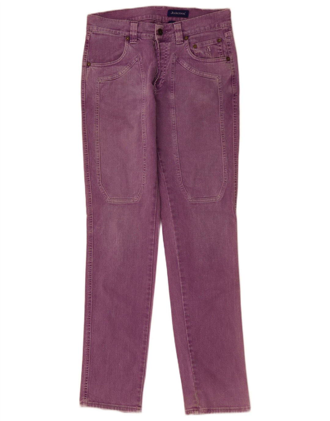 JECKERSON Mens Slim Jeans W30 L32 Purple Cotton